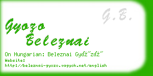 gyozo beleznai business card